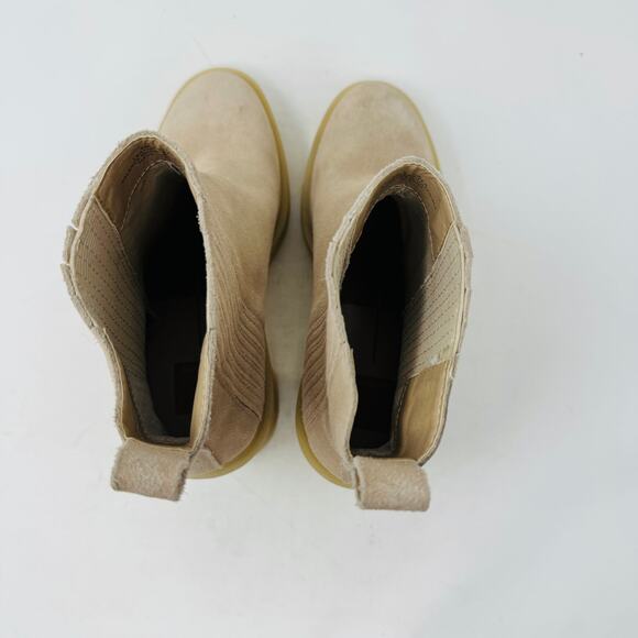 Dolce Vita Celia Tan Suede Lug Sole Ankle Boots Size 8M - Picture 9 of 15
